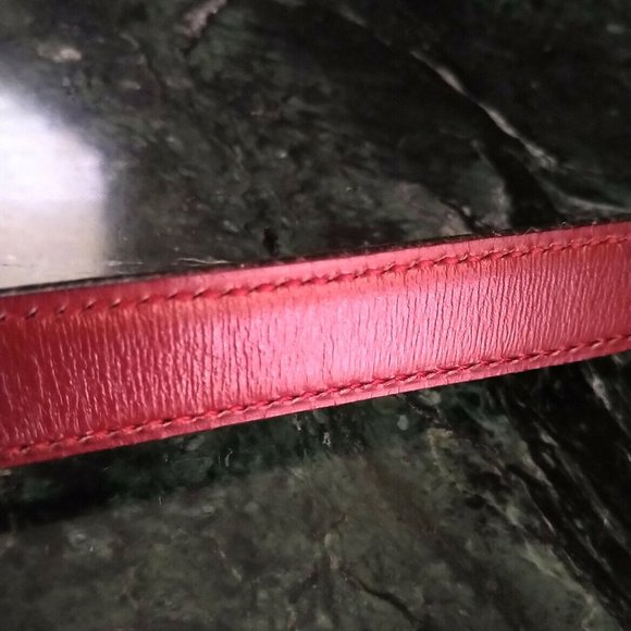 Hermès Crocodile 18K Gold H Logo Black & Red Belt - Picture 10 of 12